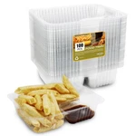 Ahkunmt 100 Pc Nacho Trays Disposable, 12OZ Plastic Containers Clear New. Price: $14.76.