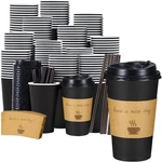 Lamosi 16 Oz Coffee Cups 50 Pack, Disposable To Go With Lids, Stir New. Price: $24.83.