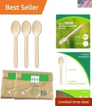 Compostable 6" Wooden Spoons 1000 Count Eco-friendly Utensils For Any Occasion New. Price: $87.74.