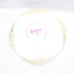 (10-PK) Kaya Round Disposable Wedding Value Set Plastic 8887-WHG Open. Price: $13.94.