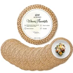 (SIZES:12"-13'') Bluewest Woven Placemats (set Of 10), Round Rattan... New. Price: $50.07.