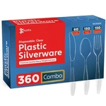 360 Count Clear Plastic Silverware Set, 150 Forks, Spoons, Knives, Hea... New. Price: $28.78.
