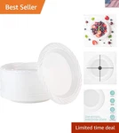 100 Count Disposable 6 Inch White Plastic Dessert Plates New. Price: $19.99.