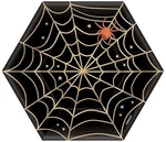 Amscan Metallic Spider Web Dessert Plates 7" New. Price: $14.99.