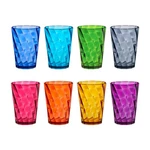Acrylic Optix Mini Plastic Reusable Drinking Glasses 8-OUNCE, Jewel Tone New. Price: $24.64.