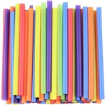 Comfy Package, Jumbo Plastic Smoothie Straws - 8.5" High Assorted Colors 100 New. Price: $11.89.