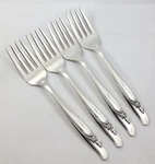 International Exquisite Silverplate Rogers & Bro 1957 Silverware 4 Salad Forks Used. Price: $20.39.