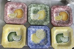 Lot Of 6 Cute Vintage Lillian Vernon Fruit Designs Cafe Square Salad Plates 8 Used. Price: $24.99.