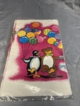 New Lisa Frank Penguin Bear Balloons Paper Table Cloth Birthday Party Vintage. Price: $14.90.