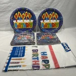 Greenbrier Happy Birthday Party Pack 36 Plates 40 Napkins And 54/108 Table Cover New. Price: $24.32.