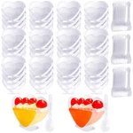 Drayear 60 Set Heart Shaped Dessert Cups With Spoons Clear Mousse Mini New. Price: $20.25.