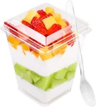 50 Pack Oz Plastic Dessert Cups With Lids Spoons, Standard, Clear New. Price: $26.05.