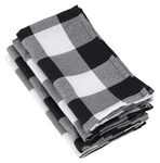 Saro Lifestyle Birmingham Collection Black White Plaid Check Cloth Napkins (4) New. Price: $15.00.