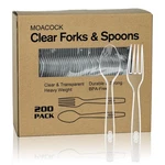 200 Count Plastic Silverware, Heavy Weight Forks Spoons Disposable Ut... New. Price: $25.04.
