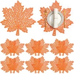 Ziliny 12 Pack Thanksgiving Maple Leaf Placemats, Fall Large, Orange Red New. Price: $37.99.
