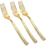 300PCS Gold Plastic Forks,disposable Hammered Forks,premium Heavyweight Silve... New. Price: $58.66.