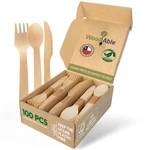 Disposable Wooden Cutlery Set - 100% Home Compostable Mix (... Fast Ship New. Price: $31.99.