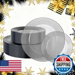 Flowercat 100PCS Clear Black Plastic Plates Disposable For Christmas New. Price: $84.06.