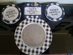 New 10 Piece Set Charger Plate With Pot Holders Buffalo Plaid Navy Blue. Price: $24.99.