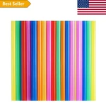 Colorful Jumbo Smoothie Straws 100 Pcs Wide-mouth For Parties And Celebrations New. Price: $16.19.