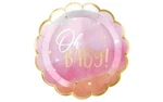 Amscan Plate 10.5" Oct Oh Baby Girl New. Price: $14.47.