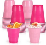 50 Pcs Pink Disposable Plastic Drinking Cups - 12 Oz Party Bulk For Bache New. Price: $15.99.