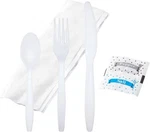 Bulk Heavy Weight Individually Wrapped White Plastic Cutlery Knife, Spoon, Fork New. Price: $58.03.