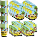 School Bus Birthday Party Supplies Set Plates Napkins Cups Tableware Yellow New. Price: $26.42.