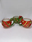 Set Of 3 Christmas Mugs Cups Merry Holly Jolly Rare! Used. Price: $35.00.