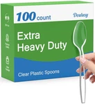 100 Count Clear Plastic Spoons Disposable, Bpa-free, Heat Resistant, Solid An... New. Price: $19.99.