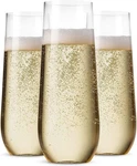 Munfix 48 Pack Stemless Plastic Champagne Flutes Disposable 9 Oz Clear Plasti... New. Price: $45.92.