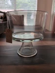 Anchor Hocking 3-QUART Glass Trifle Bowl Monaco Footed Clear Contemporary Modern Used. Price: $20.00.