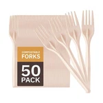 100% Friendly Compostable Forks Disposable Cornstarch Based 50 Larg... New. Price: $20.82.