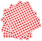 Gatherfun Cocktail Napkins 3-PLY 80PCS Red And White Gingham Disposable Paper New. Price: $14.99.