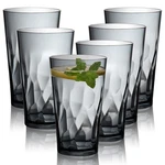 Jgirl Unbreakable Plastic Drinking Glasses, Set Of 6, 16OZ, GREY16OZ New. Price: $21.82.