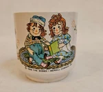 Vintage 1969 Bobbs-merrill Raggedy Ann & Andy Plastic Child's Cup Mug Used. Price: $7.70.