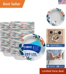 Small Paper Bowls, 10 Oz, 280 Count Packs Of 35 Microwave-safe, Soak... New. Price: $52.15.