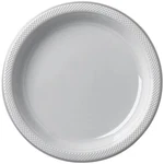 Fun Express Silver Disposable Round Plastic Dessert Plates 7", 20 Counts New. Price: $16.04.