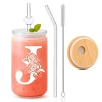 Personalized Gifts For Women 16OZ Initial Glass Cup With Lid Straw  New. Price: $18.42.
