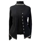 Worthington Black Silk Blend Ribbed V Neck Cardigan Sweater Tank Top Set Medium Pre-owned. Price: $31.20.