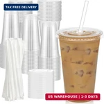 Dealusy 100 Pack - 20 Oz Clear Plastic Cups With Lids And Straws, Sturdy & Food New. Price: $44.78.