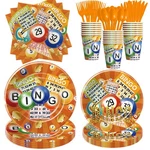 Hipvvild Bingo Paper Plates And Napkins Decorations Party Tableware - Orange New. Price: $26.05.