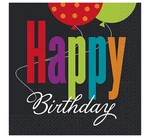 Unique Vibrant Birthday Cheer Luncheon Napkins Premium Multicolor Paper New. Price: $12.99.