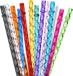12 Reusable Swirl Plastic Straws 11" For Tumblers New. Price: $16.99.