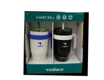 Reduce COLD1 24OZ Tumbler W/ Straw 2PK 24HRS Black & White Fits Most Holder New. Price: $19.99.