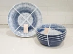 Rachel Zoe Blue Tie Dye Melamine Dinner Plate Bowl Set Coastal 8PC 11IN 8IN New. Price: $49.95.