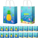 16 Pcs Ocean Pineapple Birthday Paper Gift Bags Party Decorations, Blue Je New. Price: $22.20.