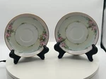 Vintage Pair Of Exquisite Handpainted Floral Bread & Butter/dessert Plates Used. Price: $20.00.
