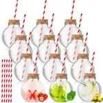 24 Pack 10OZ Plastic Potion Bottles Empty Round Bulb Cups With Cork Straw Decor New. Price: $46.99.