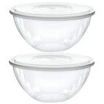 Disposable 48 Ounce Round Crystal Clear Plastic Serving Bowls With Lids, Part... New. Price: $21.53.